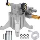 Biswing Pressure Washer Pump, 7/8" Shaft Vertical Plunger, 3400 PSI Max, 2.5 GPM, Replacement Pump for Gas Power Washer, Rear Facing Inlet/Outlet