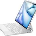 ESR for iPad Air 13 Inch Case Keyboard M4/M3/M2(2026/2025/2024) & iPad Pro 12.9 inch (6th/5th/5th/3rd) Magic Keyboard, Easy-Set Floating Cantilever Stand, Trackpad, Rebound Series, White