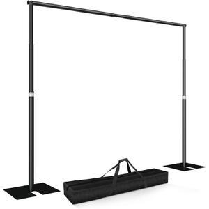 10x10ft Heavy Duty Backdrop Stand, Adjustable Pipe and Drape Stand
Adjustable Heavy Duty Frame, Sturdy Background Kit with Strong Load-bearing Capacity, Foldable Flat Base for Party, Photo