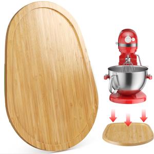 Food-Grade Bamboo Mixer Slider for KitchenAid 5-8 Qt Bowl Lift Stand Mixer, Appliance Sliding Mat for Kitchenaid Artisan, Kitchen Countertop Storage Accessories Mixer Moving Tray Attachments