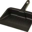 Rubbermaid Commercial Products 12.25, Heavy-Duty Dust Pan, Durable Plastic, Charcoal, Ideal for Industrial/Professional Debris Collection & Home Cleaning