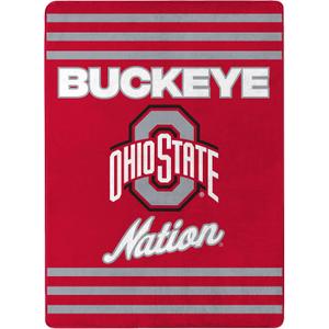 Ohio State Buckeyes NCAA Officially Licensed 60" x 80" Oversized Throw Blanket – Ultra Soft Fleece Bed Blanket with Bold Team Colors for Game Day & Home Decor