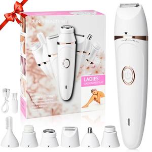 Facial Epilator for Women, Painless Electric Razors for Silk Skin, Portable Facial/Bikini Area/Underarm/arm/Leg Hair Removal Device - IPX7 Waterproof&Easy Cleaning, Ceramic Blade, Gifts for Her
