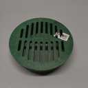 NDS 50, 6 In. Round Grate Drain Cover, Connects to Speed-D Catch Basin Drain,Drain Pipes & Fittings, for Small Lawns, Landscaping, and Patios,Green