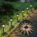 MAGGIFT 8 Pack Solar Pathway Lights Outdoor Solar Garden Lights for Patio, Yard, Driveway