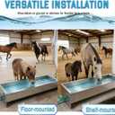 Automatic Livestock Water Trough Animal Stainless Steel Larger Automatic Waterer with Float Valve Kit for Goat Cattle Horse Hog Pigs Dog Water Dispenser Outdoor, 39.5"*11.8"*7.8",12 Gallons