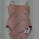 Women's Camisole Ballet Dance Leotards for Adult Gymnastics Bodysuit With Adjustable Straps (Pink/Lace)