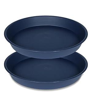 Bleuhome 2 Pack of Bird Bath Bowl 12", 1.6" Depth, 10 12 inch Birdbath Bowls Dish Only for The Garden, Large Plant Saucer (12", Blue)