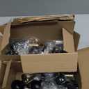 Probrico Flat Black Entry Door Knobs and Single Cylinder Deadbolt Lock Combo Set, Exterior Lockset, Keyed Alike, Set of 4