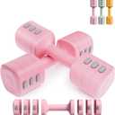 Adjustable Dumbbell Set of 2, 4 in 1 Free Weights with Fast Adjustment, Each 2.2lb/ 3.3lb/ 4.4lb/ 5.5lb Hand Weights Set for Home Gym & Outdoor Exercise Training