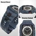 GELISHI Bands Compatible for Apple Watch Band 41mm 40mm 38mm, Men Sport Rugged Band with Protective Case for Watch Series 9 8 7/Series 6 SE 5 4 3