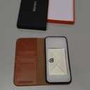 SHIELDON Case for iPhone 15 Pro Max 6.7", Genuine Leather Wallet Flip Magnetic Cover RFID Blocking Credit Card Holder Kickstand TPU Shockproof Case Compatible with iPhone 15 Pro Max 5G - Retro Brown