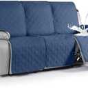 VANSOFY Waterproof Recliner Couch Covers, Sofa Covers 1-Piece Washable Reclining Sofa Cover Non-Slip Furniture Protector with Elastic Straps Pocket for Dogs, Pets(Ocean Blue,3 Seater)