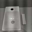 KES Floating Sink, Small Mini Vessel Sink Bathroom 12" X 7" for Tiny Bathrooms Wall Mount Sink Left Hand (Sink Only) White, BWS100L