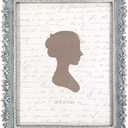 AELS 8x10 Inch Vintage Picture Frame, Elegant Antique Photo Frames with Glass Front, Photo Display, Tabletop Wall Hanging, Gift Ideas, Vine Pattern, Silver & Light Blue