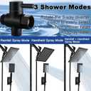 Black Shower Head and Handle Set All Metal, 8'' High Pressure Rain 2 in 1 Showerhead with Handheld Spray Combo with 78" Hose Stainless Steel, Adhesive Showerhead Holder, WOSAISIUS