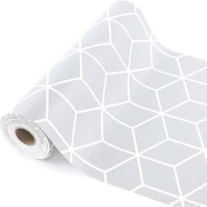 Shelf Liner 16 Inch Wide X 20 Ft Waterproof Cabinet Drawer Paper Mat Non Slip Pantry Cupboard Closet Liners Non Adhesive Liner for Kitchen Bathroom Dresser Refrigerator Under Sink (Gray)