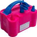 Bright Pink & Blue Plastic Electric Balloon Pump - 8" x 4 .25" x 5.25" (1 Pc) - Ideal for Graduations, Proms, Weddings, and Events