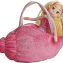Aurora Enchanting Sea Sparkles Mermaid Conch Stuffed Animal - Imaginative Play - Magical Companions - Pink 9 Inches