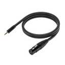 3.5mm to XLR Female Cable - 5ft 1/8 Inch TRS to XLR 3 Pin Microphone Cord - Balanced Stereo Mic Cable