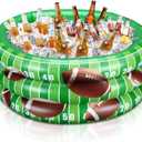 Football Part Decoration Inflatable Football Cooler Blow up Summer Beach Pool Drink Holder Ice Tray Food Drink Containers for Sports Game Beer Beverage for Birthday Party Supplies (Green)