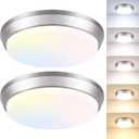 13 Inch Dimmable LED Ceiling Light Fixture, 4000 Lumens Super Bright 36W Flush Mount Ceiling Light, 2700K/3000K/4000K/5000K/6500K Adjustable Modern Ceiling Lamps for Bedroom Kitchen Bathroom, 2 Packs