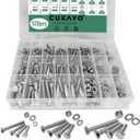 520pcs Hex Bolt and Nuts and Washers Assortment Kit, 304 Stainless Steel Bolt Kit-M4 M5 M6, with Spring Lock Washers