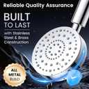 FEELSO Filtered Shower Head with Handheld, 6 Spray High Pressure ALL METAL Shower Head with Filters for Hard Water - Remove Chlorine, Reduce Dry Itchy Skin, Extra-long 72" Hose and Brass Holder
