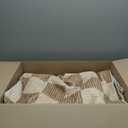 LIVEBOX Machine Washable Area Rug 6x9 Checkered, Non Slip Soft Large Bedroom Living Room Rug Farmhouse Neutral Classic Geometric Boys Rug, Indoor Carpet for Den Dorm Playroom(Brown,6'x9')