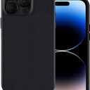 Designed for iPhone 14 Pro Max Leather Case, Italian Genuine Leather Case for iPhone 14 Pro Max, Built-in Magnets for Wireless Charging-Midnight