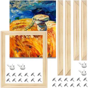 EVNEED 2 Pack DIY Canvas Stretcher Bars 16x20 Inch Canvas Frame, Sturdy Stretcher Frames for Oil Paintings, Prints, Paint by Numbers & Posters