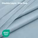 100% Blackout Curtains for Bedroom, Double Layer Blue Curtains, Black Out Curtain 84 inch Long with Sheer Overlay for Living Room, Room Darkening Window Drapes with Grommet, 52" W x 84" L