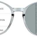 Vintage Round Progressive Multifocal Presbyopic Glasses, Photochromic Gray Sunglasses for Men Women Readers (Clear Gray,+1.00/+4.00 Magnification)