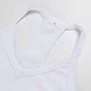 GEMBERA Womens Racerback Sleeveless V Neck Ribbed Knit Cotton Fitted Basic Cami Cropped Halter Tank Top Shirt