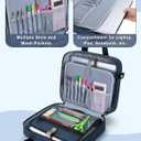 YARWO 2PCS Zipper Binder Bag Set, 3 Ring Binder with Multi Pockets & Straps