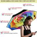 SIEPASA 49/56 Inch Inverted Reverse Upside Down Umbrella, Extra Large Double Canopy Vented Windproof Waterproof Stick Golf Umbrellas with C-shape Handle.