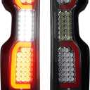 LED Tail Light for Chevy Silverado 1500 2019-2023, 2500 HD 3500 HD 2020-2023, Rear Taillight Assembly, ONLY Fi t Incandescent Model 84554656, 84554657, 84752978, 84752979, GM2800308, GM2801308 (Chrome Housing Smoked Lens)