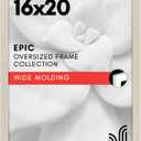 Americanflat 16x20 Picture Frame with Polished Plexiglass - Wide Picture Frames Made of Engineered Wood for Vertical or Horizontal Wall Display - Epic Collection - Light Wood
