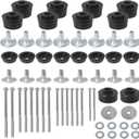 iKer Body Mount Bushing Kit Compatible with Ford F250 F350 2008-2016 Super Duty 2WD 4WD, Polyurethane Cab & Body Mount Steel Sleeves & Hardware. Black