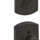 Schlage F59 BRW 622 GRW Greenwich Collection Broadway Handleset Entrance Lock Interior, Matte Black (Interior Half Only)