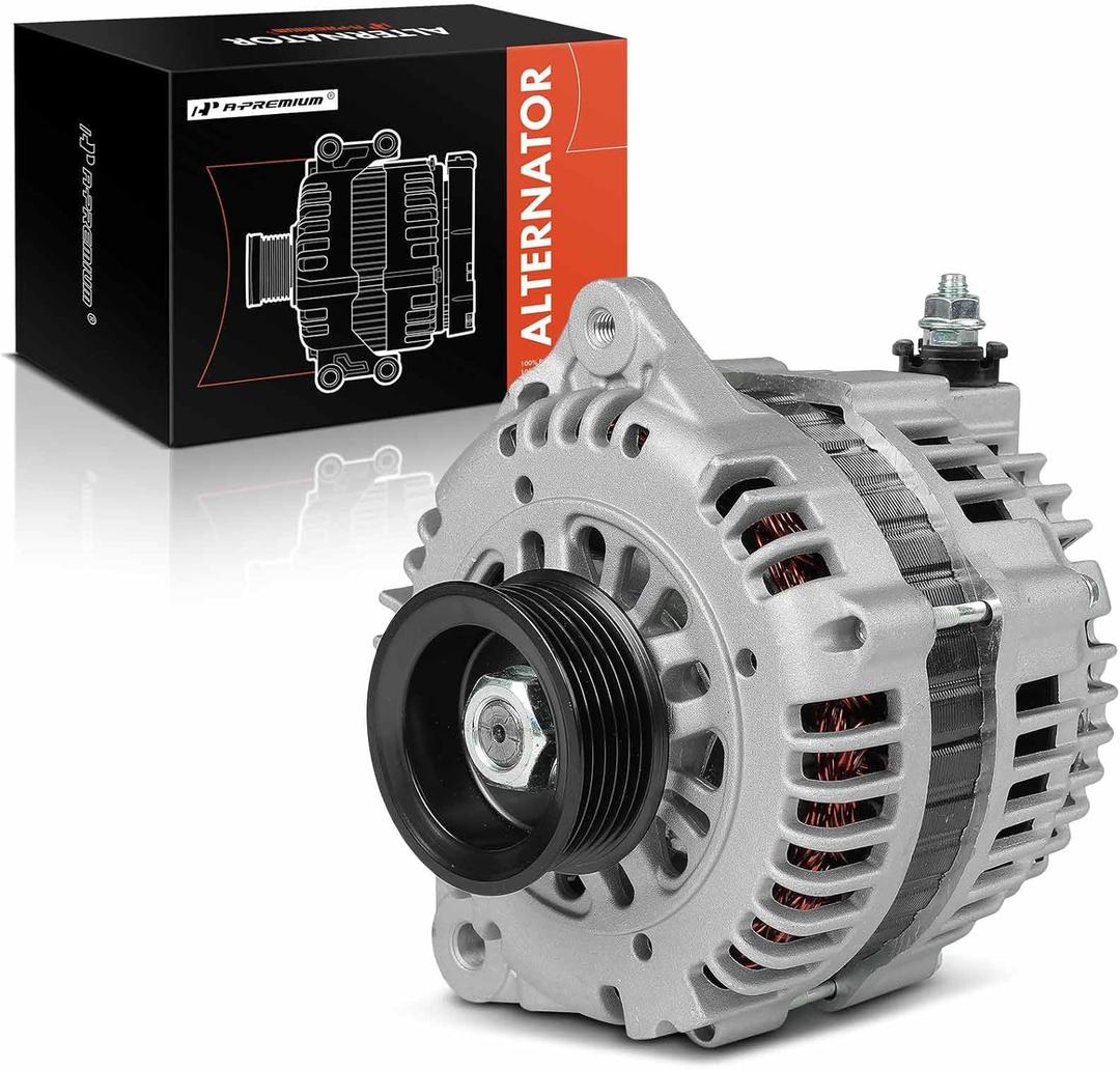 A-Premium Alternator Compatible with Nissan Murano 2003-2007, Maxima 1995-2000/2002-2003 & Infiniti I30 1998-2000, I35 2002-2004, 12V 110A 6-Groove Pulley Clockwise, Replace# 231000L701, 231005Y700