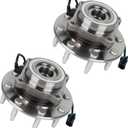 Front Wheel Hub Bearing Assembly Fit for Chevy Silverado Suburban Avalanche Silverado 1500 2500 3500 for GMC Sierra Yukon Hummer H2 99-07 4WD 8Lugs w/ABS Replaces 515058 2pcs