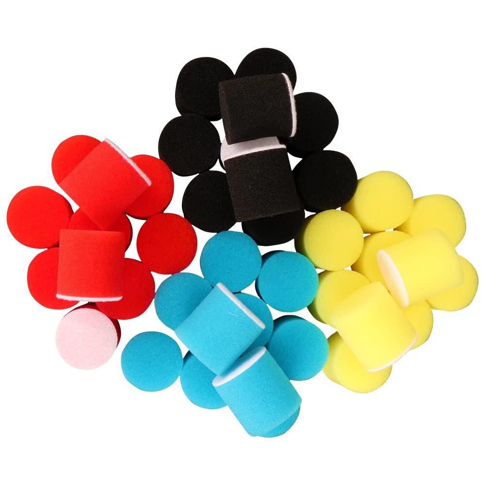 50Pcs 1inch Mini Sponge Buffing Polishing Pad Kit for Automotive Hub Polisher Attachment Detailing Sealing, Self-Adhesive Disc Auto Waxing Foam Cleaning Tool Accessories