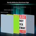 2 Pack Please Do Not Block Driveway Sign, 14"x 10" .040 Rust Free Aluminum – Reflective, UV Protected and Weatherproof