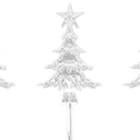 5 Pcs Acrylic Solar Pathway Stakes Lights Outdoor Waterproof, 8 Modes Christmas Decorations Outdoor Yard, Solar Christmas Garden Decor Lights (Xmas Tree Warm White)