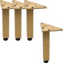 Geesatis 4 Inch Heavy Duty Adjustable Table Legs - Set of 4, 1000lbs Capacity, Aluminum Alloy Furniture Legs for Desks, Cabinets, Sofa & Bed with Pre-Attached Screws (Vintage Bronze)