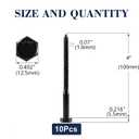 5/16" x 4" Hex Head Lag Screws Bolts 10Pcs 304 Stainless Steel 18-8, Partial Thread, Hexagon Head Wood Screws by Black Oxide by SG TZH