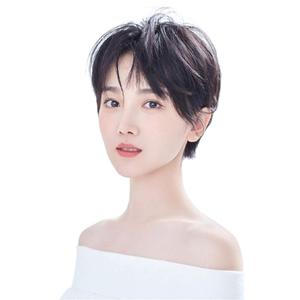 Human Hair Toppers for Women Short Straight Clip in Top Hairpiece for Thinning Hair Loss Cover 7x10 20cm Dark Brown