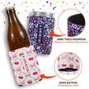 Slim Standard 12oz Can Holder for Beer&Soda, 8 Pack Can Cooler Sleeve for Beverage Soda Drinks, Insulated Neoprene Can Cover, Reusable Can Covers for Women (Multicolor-4, 12oz Standard Can)
