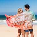 WEKAPO Microfiber Beach Towel  Ultra-Soft & Quick-Dry, Extra Large (71 x 39), Perfect for Beach, Travel & Outdoor Lightweight, Sand-Free & Vibrant Design (Gradient Coral Sea Turtle)
